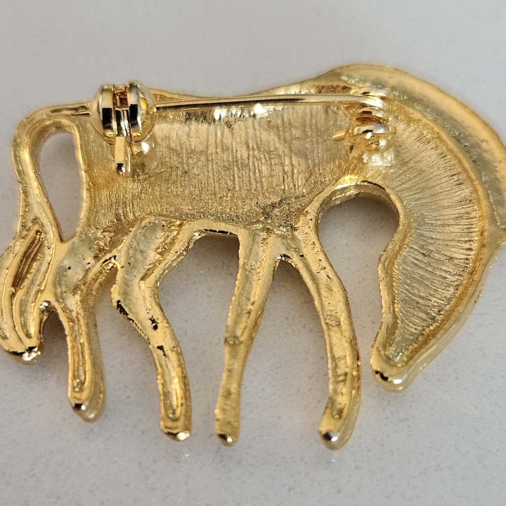 Source Unknown Gold Zebra Brooch - Picture 2 of 2